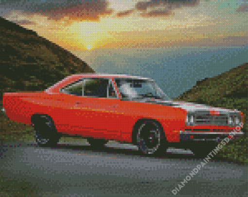 Orange 69 Road Runner Diamond Paintings