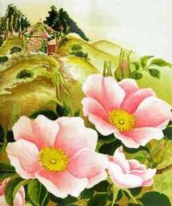 Pink Cherokee Rose Art Diamond Painting