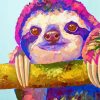 Pink Sloth Animal Diamond Painting