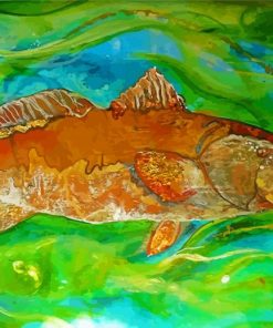 Red Drum Fish Art Diamond Painting