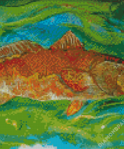 Red Drum Fish Art Diamond Painting