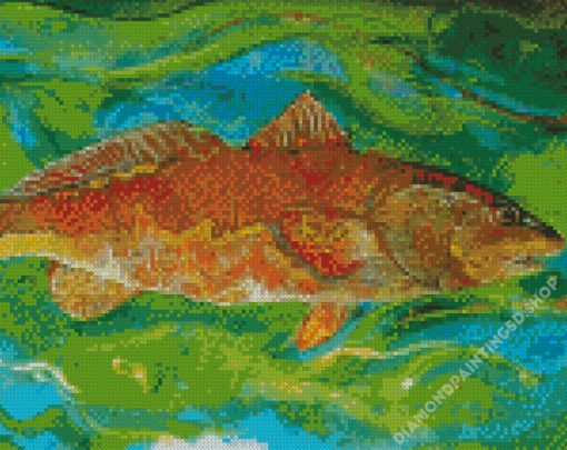 Red Drum Fish Art Diamond Painting