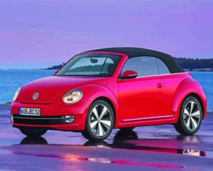 Red Volkswagen Bug Diamond Painting