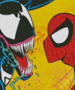 Spiderman With Venom Diamond Paintings