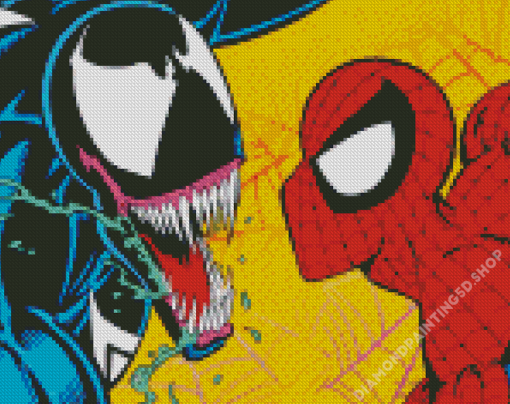 Spiderman With Venom Diamond Paintings
