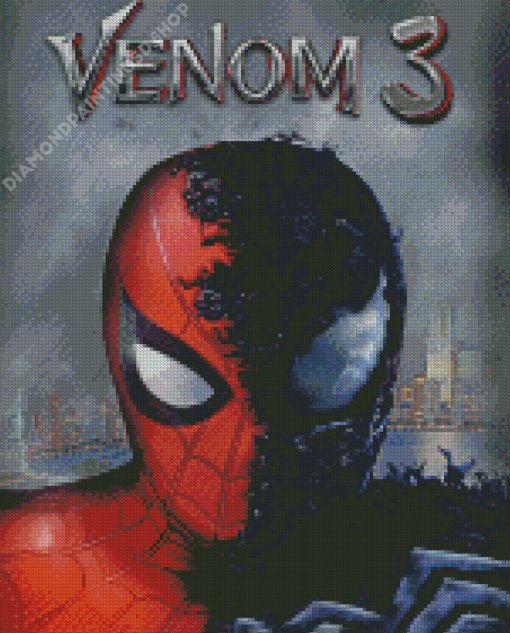 Spiderman With Venom Poster Diamond Painting