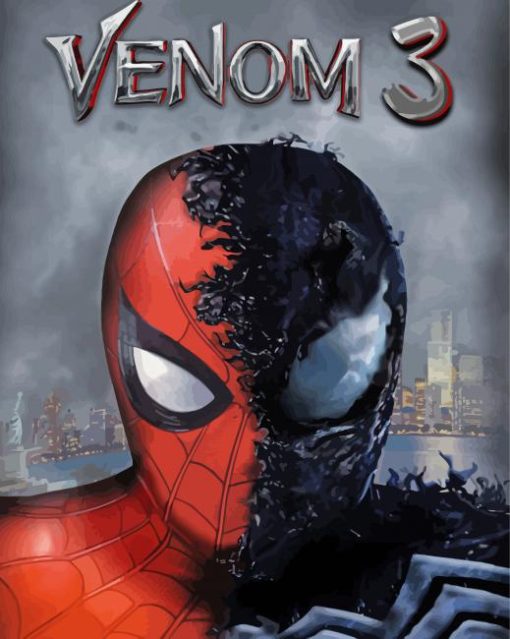 Spiderman With Venom Poster Diamond Painting