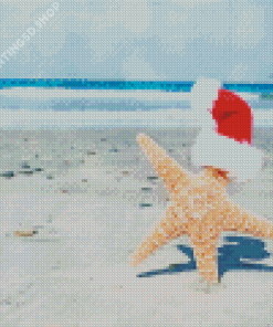 Starfish Christmas Beach Diamond Painting