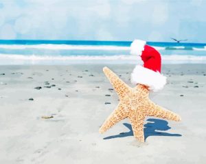 Starfish Christmas Beach Diamond Painting