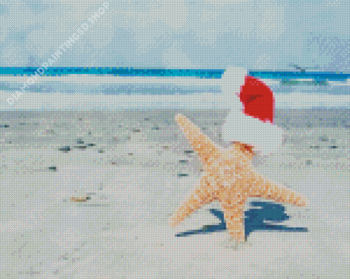 Starfish Christmas Beach Diamond Painting