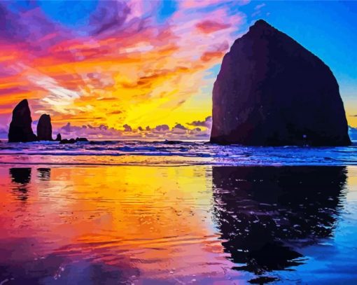 Sunset Oregon Coast Diamond Painting