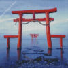 The Floating Torii Gate Diamond Painting