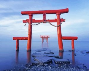 The Floating Torii Gate Diamond Painting