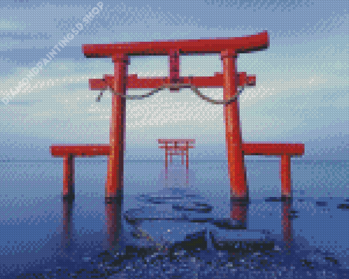 The Floating Torii Gate Diamond Painting