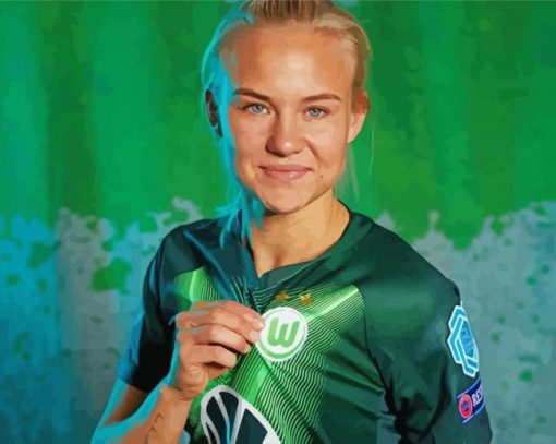 The Football Player Pernille Harder Diamond Painting