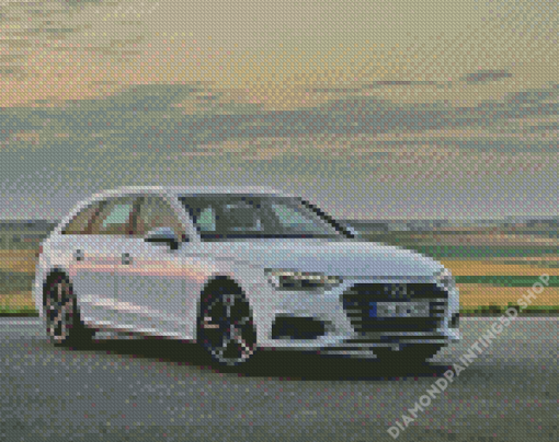 White Audi A4 Diamond Painting