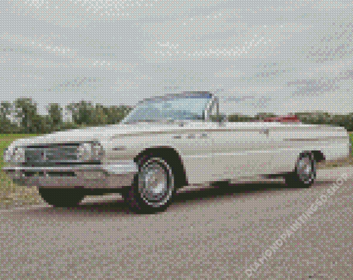 White Vintage 62 Buick Car Diamond Paintings