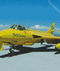Yellow Hawker Hunter Diamond Painting