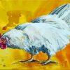 Aesthetic Big White Rooster Bird 5D Diamond Painting