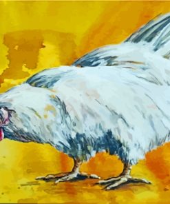 Aesthetic Big White Rooster Bird 5D Diamond Painting
