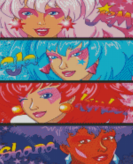 Jem And Holograms Characters Poster Diamond Paintings