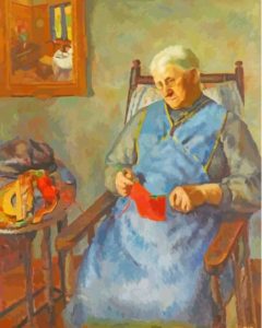 Lady Knitting 5D Diamond Painting