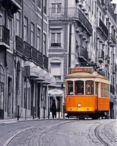 Lisbon Tram Diamond Painting