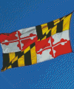 Maryland Flying Flag Diamond Paintings