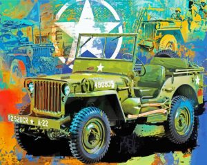 Military Jeep Art 5D Diamond Painting