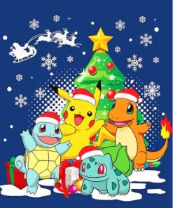 Pokemon Christmas Characters Diamond Painting