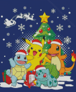 Pokemon Christmas Characters Diamond Paintings