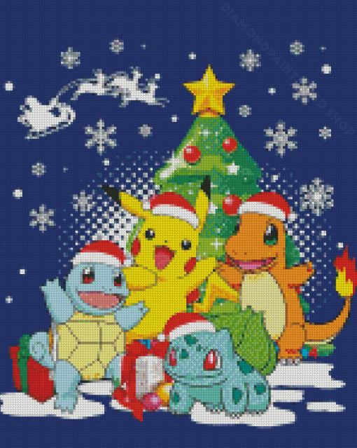 Pokemon Christmas Characters Diamond Paintings