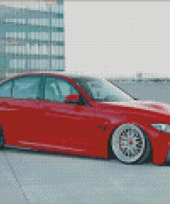 Red BMW M3 F80 Car Diamond Paintings