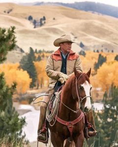 The Actor Costner On A Horse 5D Diamond Painting