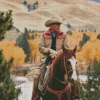 The Actor Costner On A Horse 5D Diamond Paintings