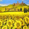 Tuscany Italy Sunflowers Field 5D Diamond Painting