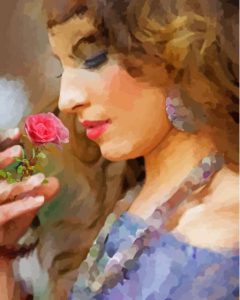 Woman And Rose Art 5D Diamond Painting