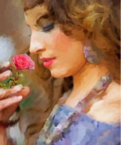 Woman And Rose Art 5D Diamond Painting