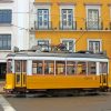 Yellow Streetcar In Lisbon Portugal Diamond Painting