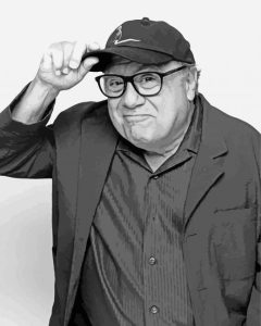 Black And White Danny Devito 5D Diamond Painting