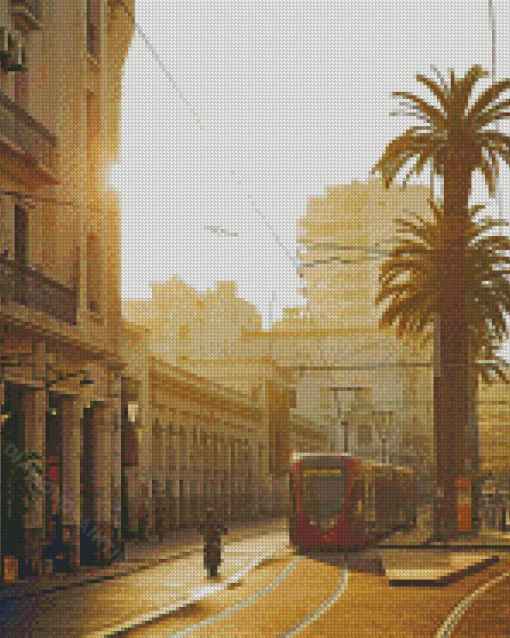 Casablanca Streets At Sunset 5D Diamond Paintings