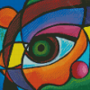 Colorful Abstract Eye 5D Diamond Paintings