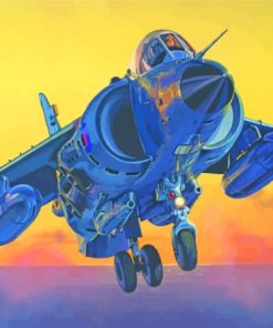 Harrier Jet Art Diamond Painting