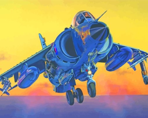 Harrier Jet Art Diamond Painting