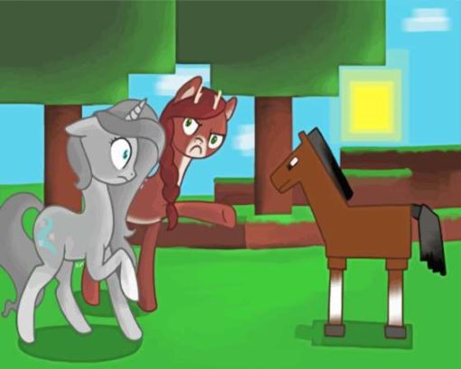 Minecraft Horses 5D Diamond Painting