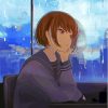 Sad Anime Girl With Rain 5D Diamond Painting