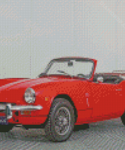 Red Triumph Car 5D Diamond Paintings