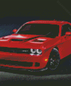 AS 2001 Red Dodge Charger Car Diamond Paintings