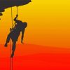 Abseiling Man Silhouette Diamond Painting