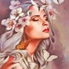 Aesthetic Girl With White Butterfly Diamond Painting